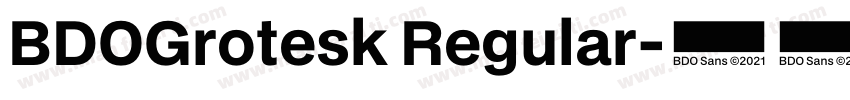 BDOGrotesk Regular字体转换